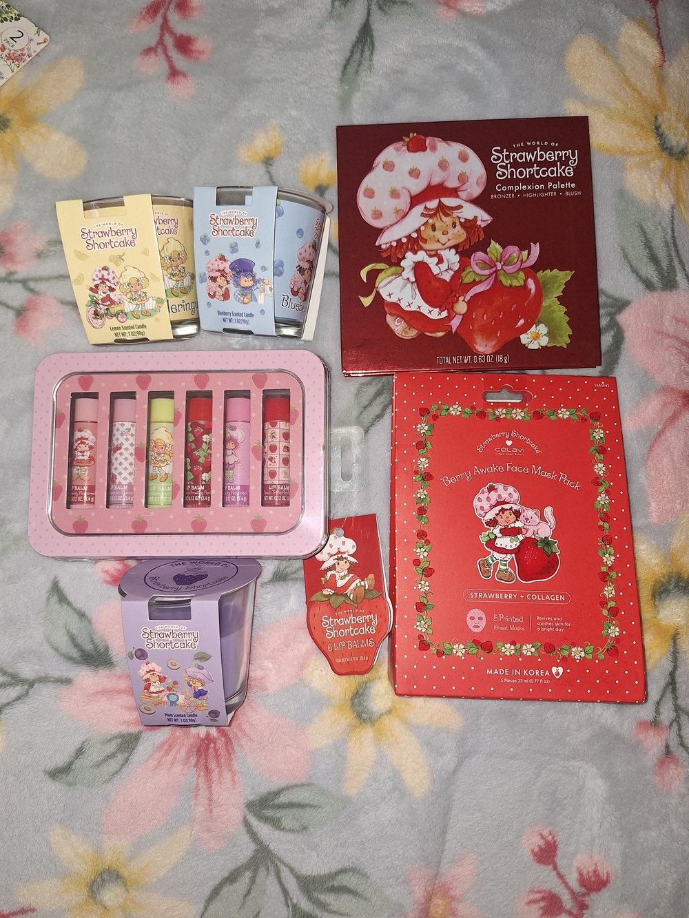 Strawberry Shortcake Lip & Face Care Set And 3 Candles